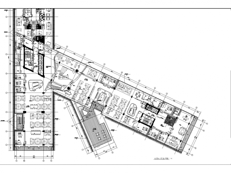 知名地产多层办公楼给排水消防施工图设计-西五层LW5-A区给排水平面图