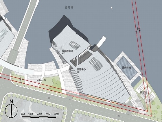 商业区建筑规划设计方案资料下载-[浙江]文化商业区体育中心附近景观规划设计方案