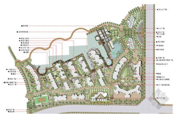 小区住宅楼概念性设计资料下载-成都生态小区景观概念性设计方案