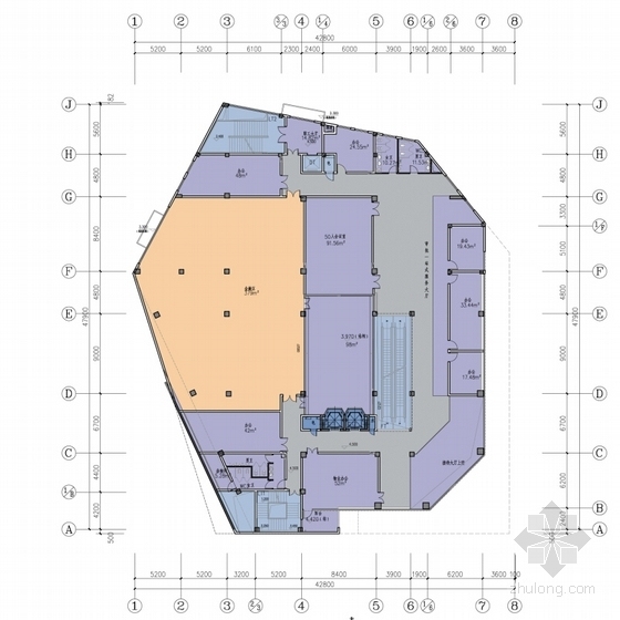 [湖北]现代风格生物产业展示中心建筑设计方案文本（含CAD）-现代风格生物产业园单体建筑平面图