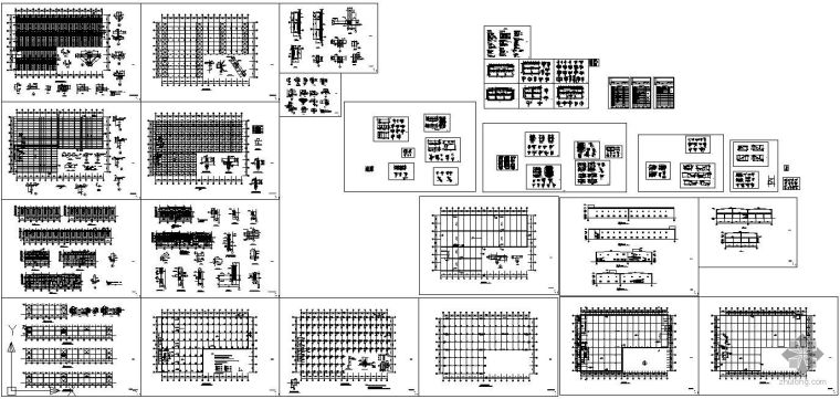 钢结构古亭建筑结构资料下载-某多层钢结构厂房建筑结构图