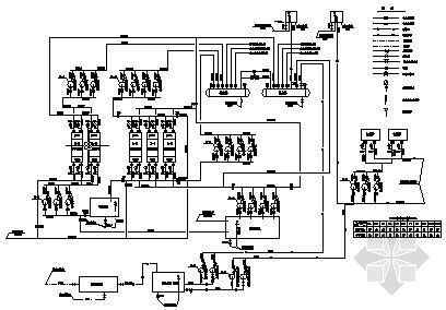 中水源热泵机组工作原理资料下载-水源热泵机房原理图
