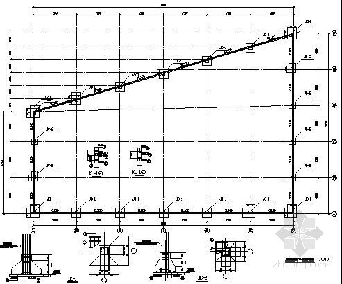 建筑异形钢结构资料下载-门式刚架钢结构异形厂房结构施工图