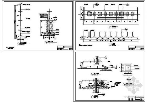 景观小品旗杆资料下载-旗杆节点详图