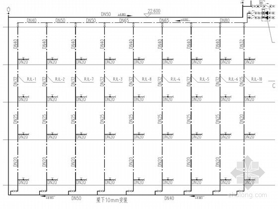 [湖南]多层商住房给排水消防施工图-热水系统原理图 