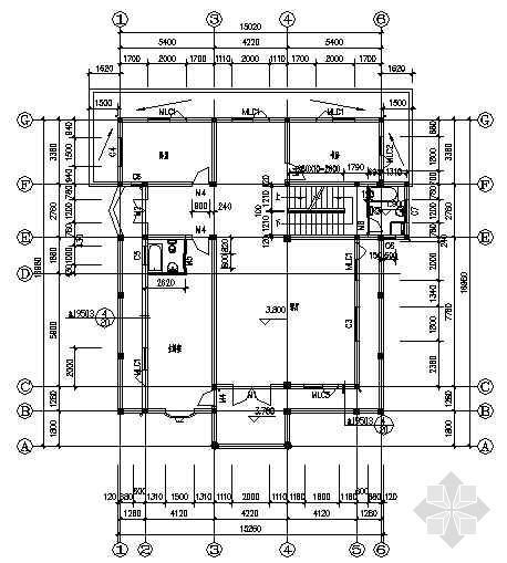 某四层别墅建筑结构成套图纸-2