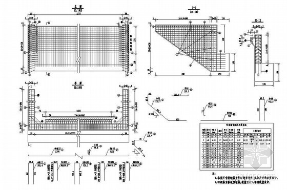 铭牌墙详图资料下载-预应力混凝土T梁连续刚构桥台耳背墙牛腿节点详图设计