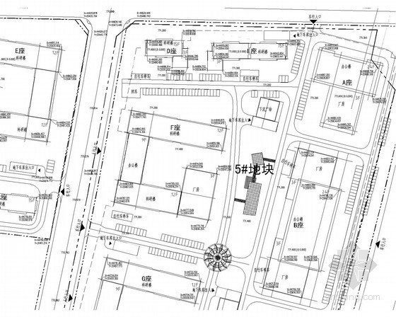 [山西]17栋商业建筑群空调通风排烟及采暖系统设计施工图(新风机房 新风负荷送风计算)-消防车道总图 