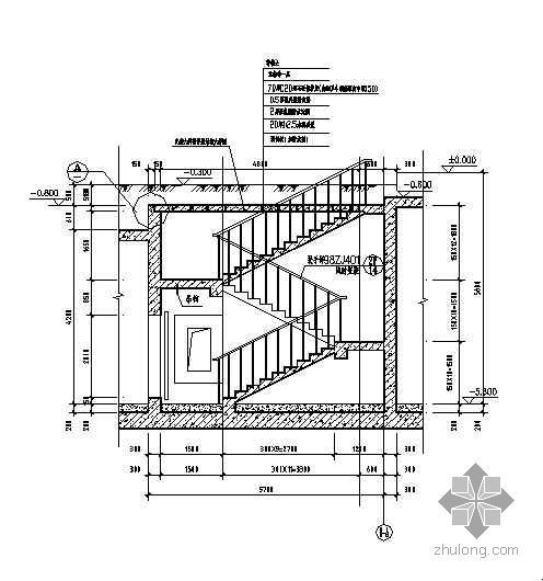 四层地下室建筑施工图资料下载-某小区地下室人防建筑施工图