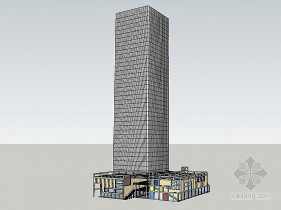 高层建筑SketchUp模型下载-高层建筑 