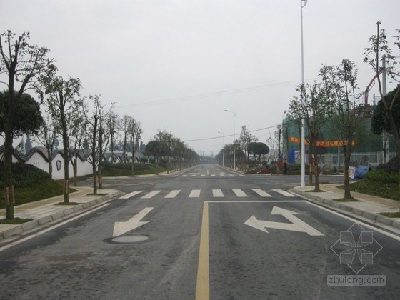 城市车道设计资料下载-[重庆]双向四车道城市次干道施工组织设计126页（含道排 照明）