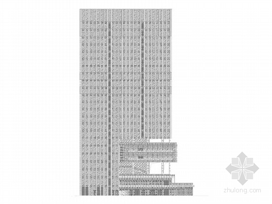 最新办公建筑施工图资料下载-[深圳]33层框架结构高密度简单体形办公综合体建筑施工图（16年最新）