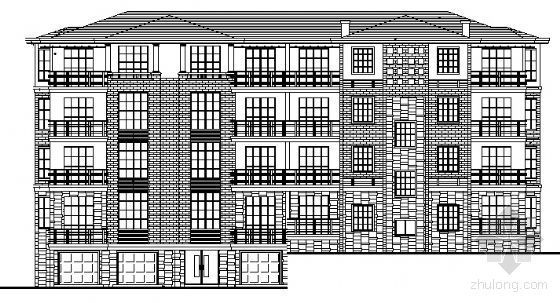 带窗座的小型现代公寓资料下载-某四层小型公寓建筑扩初图