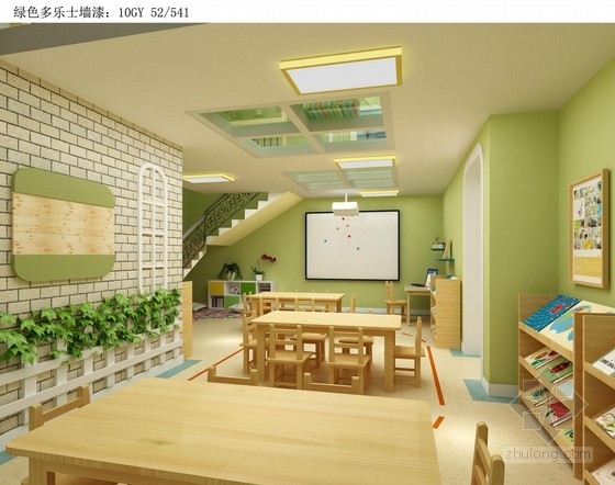 杭州幼儿园装修设计资料下载-虐死设计师的现代清新幼儿园装修设计图