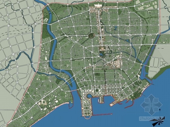 河北景观方案资料下载-[河北]海港城市中心区总体景观设计方案