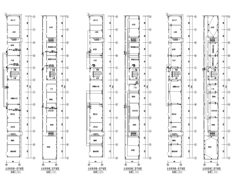 [山东]汽车厂房冲压车间电气全套施工图（含变电所）-生活间配电平面图