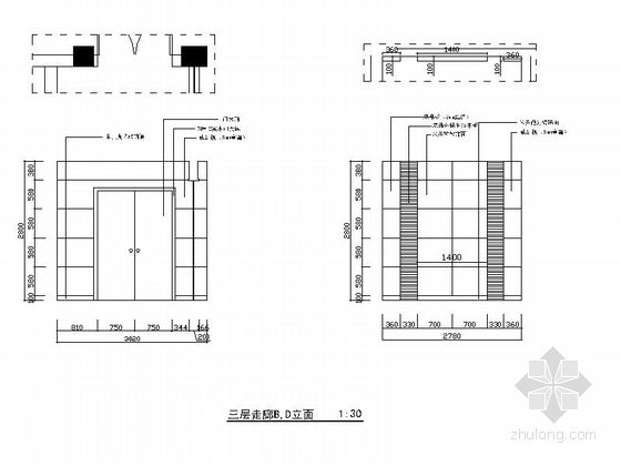 [浙江]超全面电器公司四层办公楼室内CAD施工图