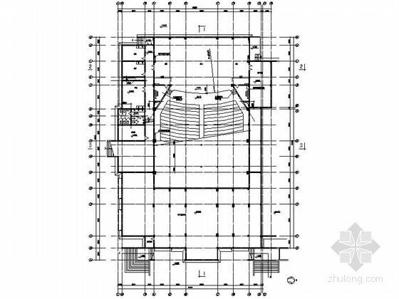 某学校三层多功能报告厅建筑方案图- 