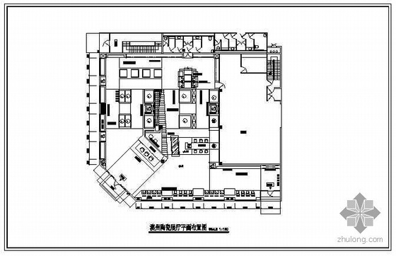 展厅模型和施工图资料下载-陶瓷展厅装修施工图