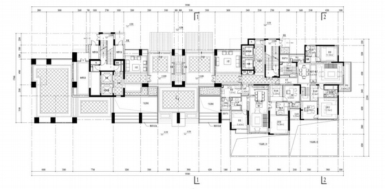 [上海]高层塔式玻璃幕墙住宅建筑设计方案文本-高层塔式玻璃幕墙住宅建筑平面图