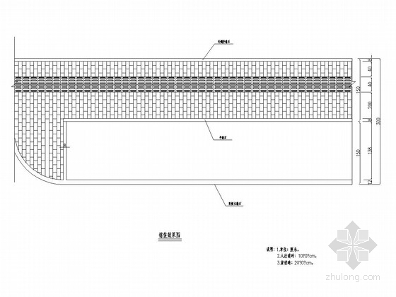 [河北]城市支路施工图设计25张-人行道铺装设计图 