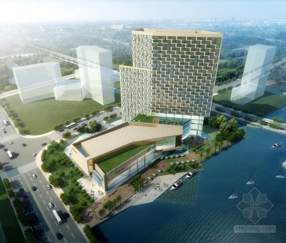 现代住宿建筑资料下载-[上海]五星级现代式商务会议型酒店建筑设计方案文本（含两套方案）