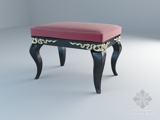 易拉罐凳子模型资料下载-舒适化妆凳3D模型下载