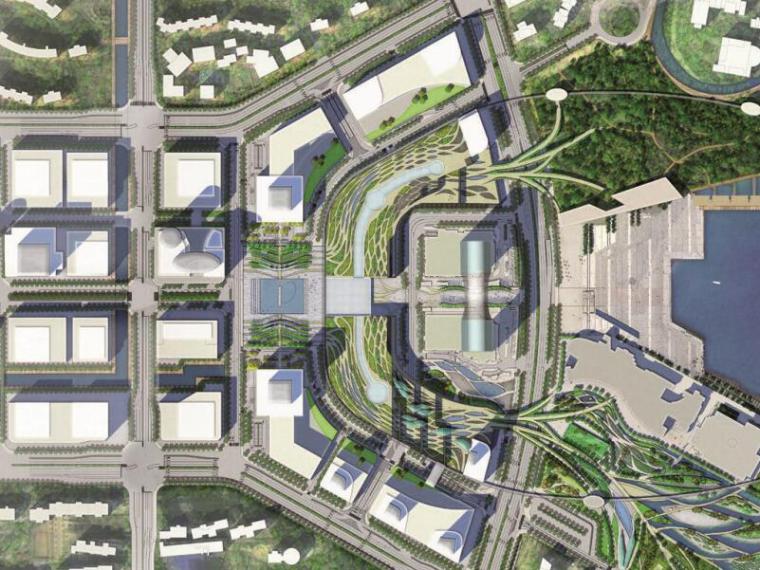 苏州奥林匹克中心资料下载-[江苏]苏州中心广场景观概念性设计（PDF+55页）