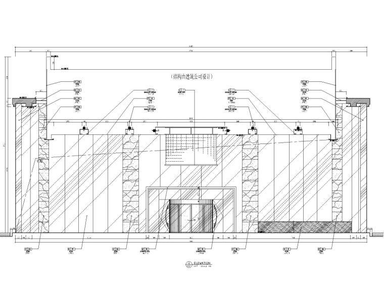 [东莞]索菲特大酒店公共区域设计施工图+概念方案-酒店大堂入口立面2