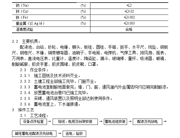 光伏发电用蓄电池资料下载-蓄电池安装工艺