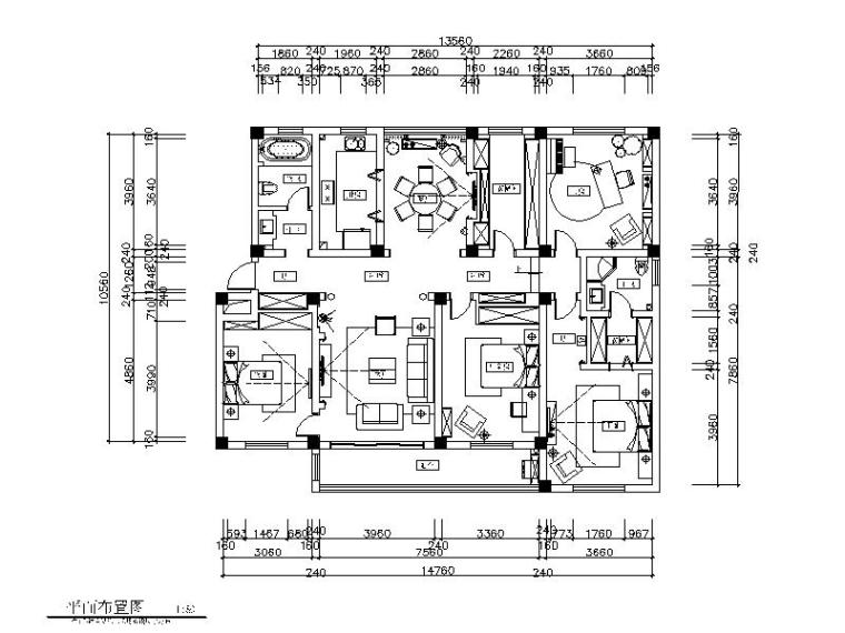 全套cad图纸加效果图资料下载-全套简欧样板房设计CAD施工图（含效果图）