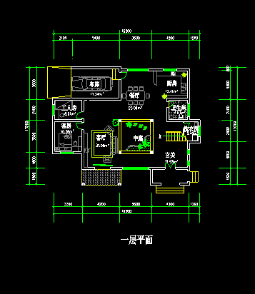 翡翠山庄别墅建筑施工图图纸