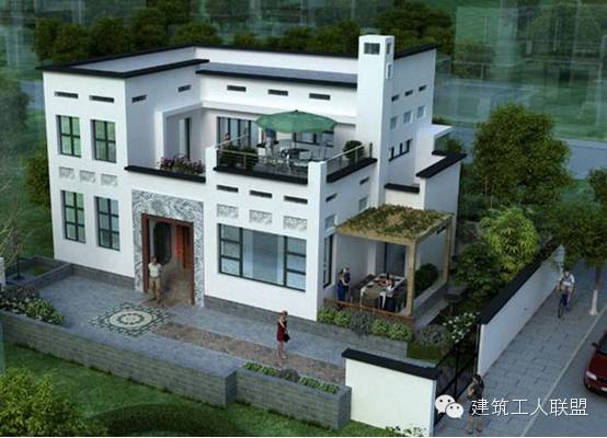 新中式新农村建房视频资料下载-有庭有院才是家，新农村自建13X10现代中式小院 含平面图