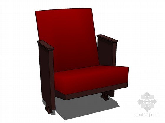 室内阶梯教室座椅模型资料下载-剧场座椅SketchUp模型下载
