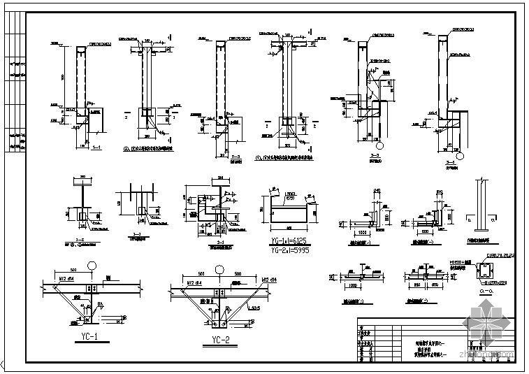 轻钢构造CAD资料下载-某轻钢结构女儿墙节点构造详图
