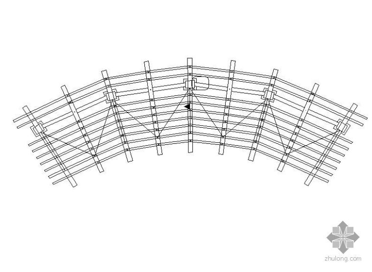 折行单臂钢结构花架资料下载-单臂式弧形花架施工详图