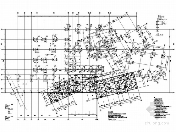 两层框架结构陶瓷创作基地施工图（含建筑图）-一层板钢筋图 