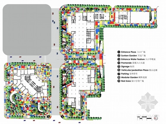 商业景观规划设计方案资料下载-城市商业区景观规划设计方案