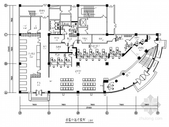 股份制商业支行资料下载-[北京]现代综合金融商业银行支行室内装修图
