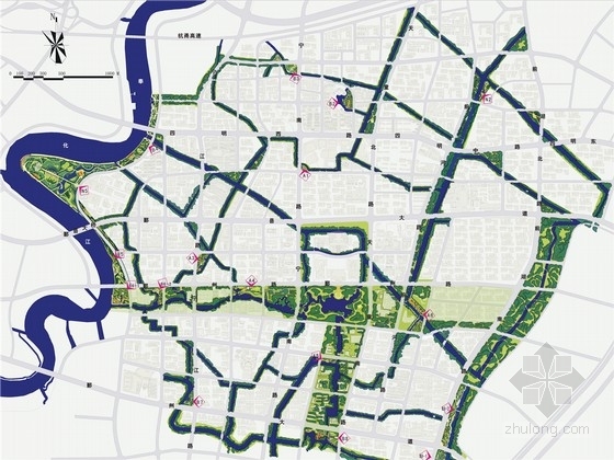 城市大型绿地资料下载-[浙江]大型生态城市规划景观设计方案