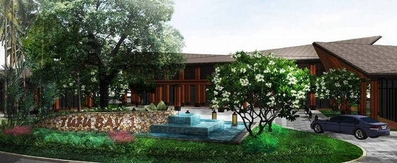 [海南]中堂文化住宅区景观规划设计方案-景观效果图