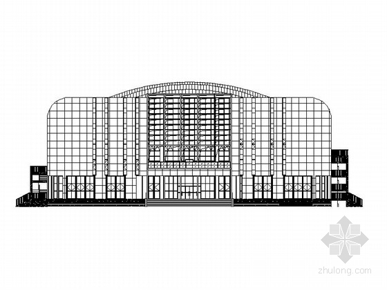 党校建筑建筑设计资料下载-[四川]三层党校文体馆建筑施工图