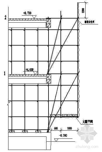 四层框架工程外脚手架方案资料下载-北京某科研试验楼工程外脚手架施工方案