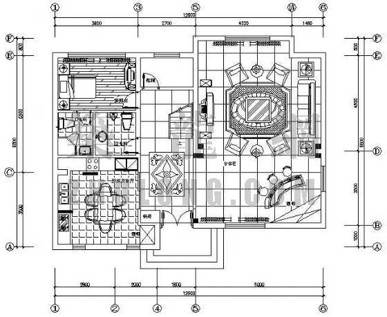 别墅衣柜设计图CAD资料下载-某别墅装饰设计图