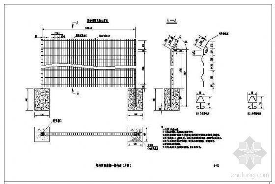 公路隔离栅施工方案资料下载-高速公路焊接网隔离栅节点构造详图