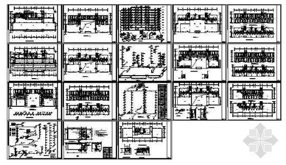 单元式多层住宅楼设计图纸资料下载-某办公楼溴化锂空调设计图纸