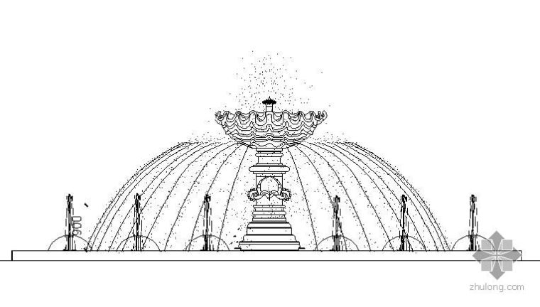 CAD圆形喷泉资料下载-圆形喷泉水池施工详图