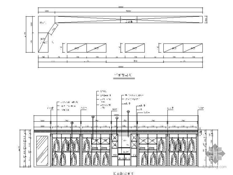 衣柜立面cad资料下载-服装专卖衣柜立面图