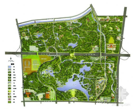 森林公园植物景观设计资料下载-北京森林公园及中心区景观设计