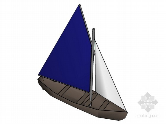 吹泥船资料下载-帆船SketchUp模型